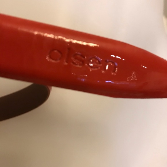 NEW Olsen Orange Leather Belt - Picture 2 of 7